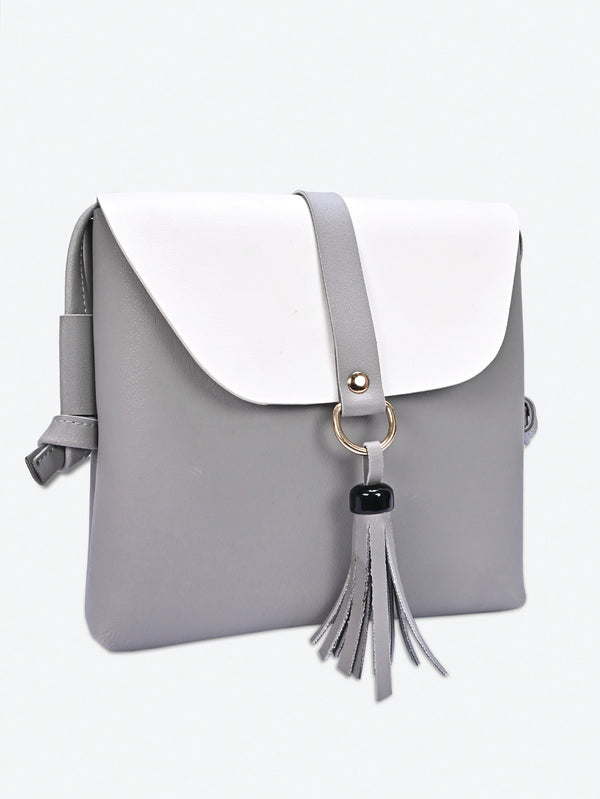 Grey Tassel Bag