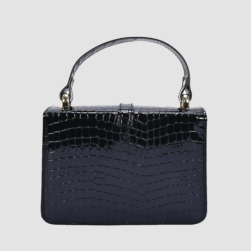 CROC BLACK HANDBAG